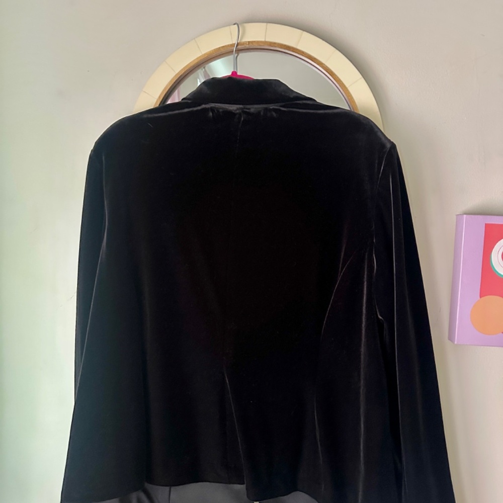 Alex Evenings Black Velvet Blazer size 2X - Picture 5 of 5